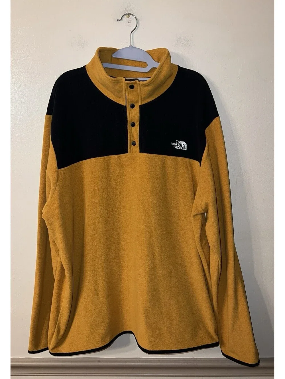The North Face Men's TKA Glacier Snap-Neck Pullover Lightweight Size XXL Gold